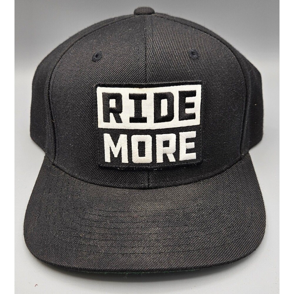RIDE More Motorcycle Hat Cap Big Spellout Adjustable Logo Classic  Cycling